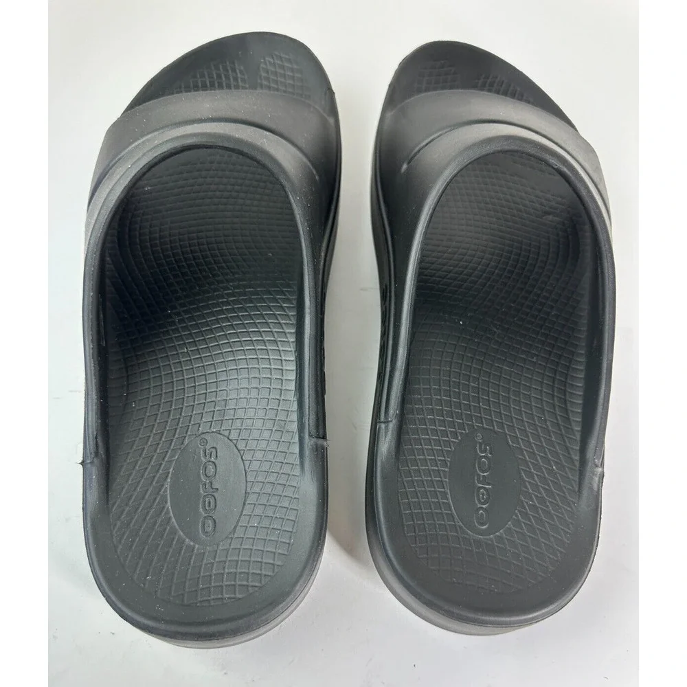 OOFOS OOahh Recovery Slides Black Slip On Sandals Mens Size 11 Women’s 13 Unisex